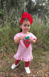 Berry 🍓 Bow 🎀 Monogram Baby, Toddler, Girl Tee & Onesie