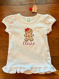 Pre-Order~Personalized Gingerbread Girl Shirt ❤️
