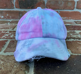 Tie Dye Criss Cross PONYTAIL Hat