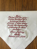 Father of the Bride/Groom - Embroidered Custom Message
