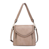 Lorelei Double Zip Whipstitch Trim Crossbody