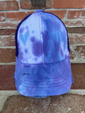 Tie Dye Criss Cross PONYTAIL Hat