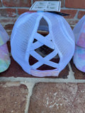 Tie Dye Criss Cross PONYTAIL Hat