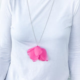 "Pink Petals"  Fabric Petals Necklace