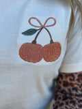 Pumpkins & Bows Embroidered Tee