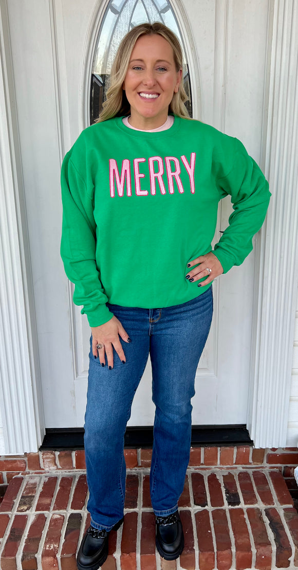 Merry Sequin Sweatshirt
