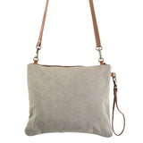 Blanche - Leather & Printed Canvas Crossbody