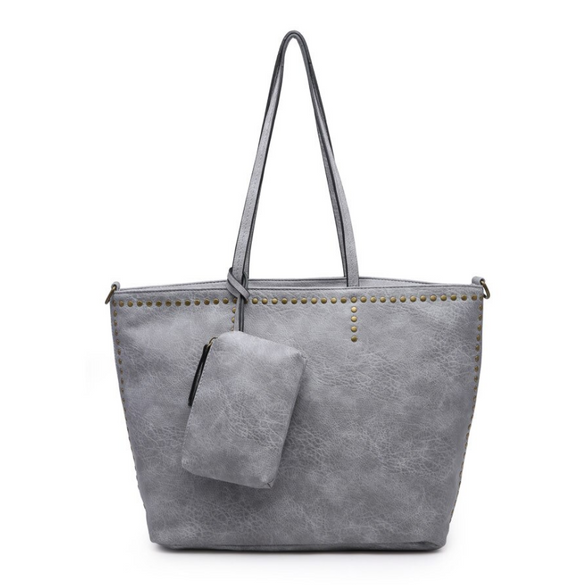 Sallie Studded Tote w/Small Wallet
