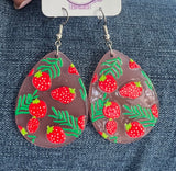 Strawberry Patch - Acrylic Earrings