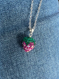 Dainty Strawberry Crystal Necklace