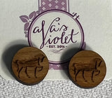 Wooden Stud Earrings