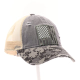 American Flag Digital Camo PONYTAIL Hat