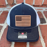 American Flag Leather Patch Hats~Solids