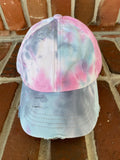 Tie Dye Criss Cross PONYTAIL Hat