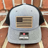 American Flag Leather Patch Hats~Solids