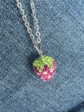 Dainty Strawberry Crystal Necklace