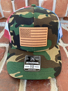 American Flag Leather Patch Hats~Patterns