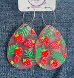 Strawberry Patch - Acrylic Earrings