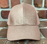 Adult Glitter High Bun & PONYTAIL Hats 💜
