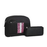 Toni Neoprene Striped Cosmetic Bag