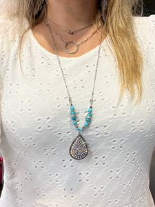 Crystal & Turquoise Necklace
